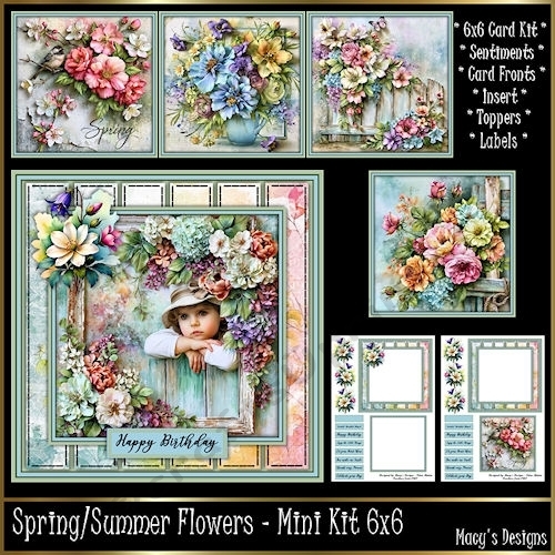 Spring-Summer Flowers - Mini Kit 6x6