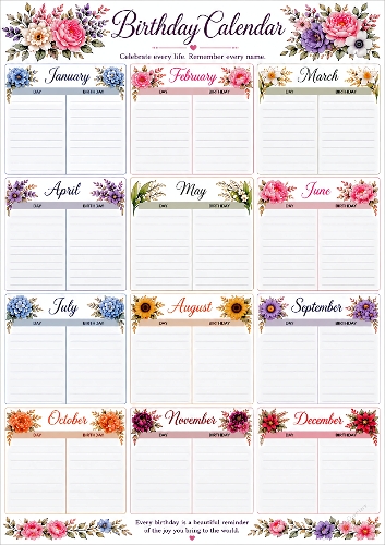 Birthday Calendar 1