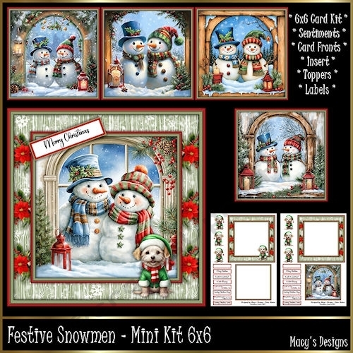Festive Snowmen - Mini Kit 6x6