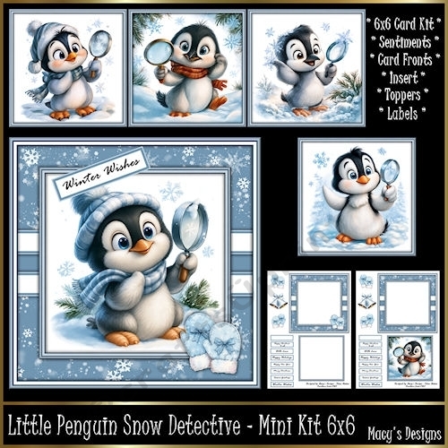 Little Penguin Snow Detective - Mini Kit 6x6