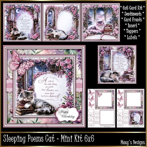 Sleeping Poems Cat - Mini Kit 6x6