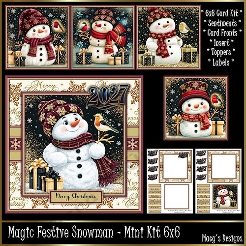 Magic Festive Snowman - Mini Kit 6x6