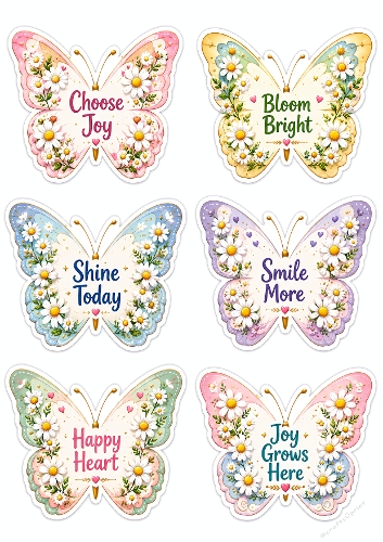 Butterflies Stickers 1