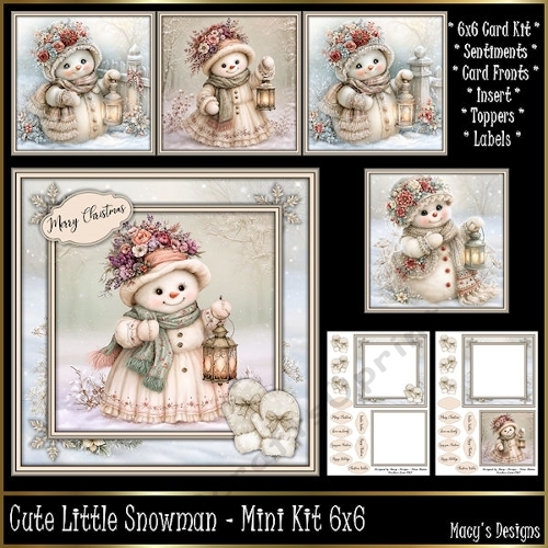 Cute Little Snowman - Mini Kit 6x6