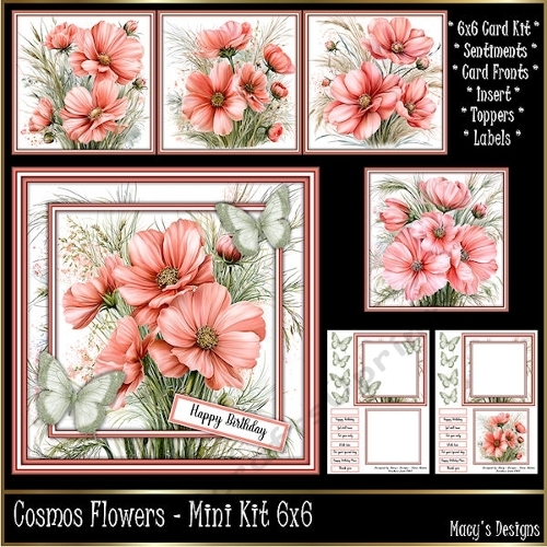 Cosmos Flowers - Mini Kit 6x6