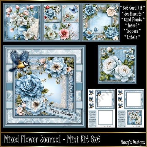 Mixed Flower Journal - Mini Kit 6x6