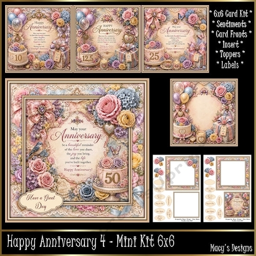 Happy Anniversary 4 - Mini Kit 6x6