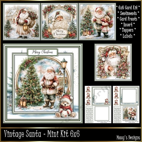 Vintage Santa - Mini Kit 6x6