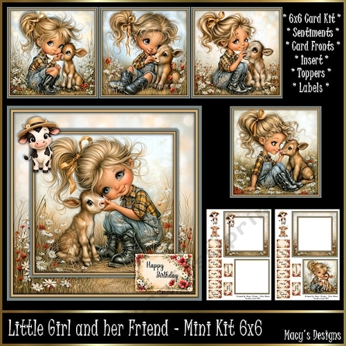 Little Girl and her Friend - Mini Kit 6x6