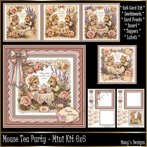 Mouse Tea Party - Mini Kit 6x6