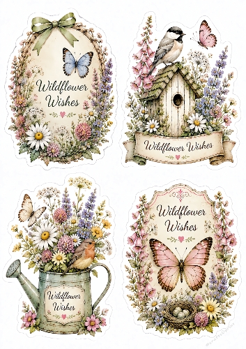 Wild Flower Wishes 2 stickers