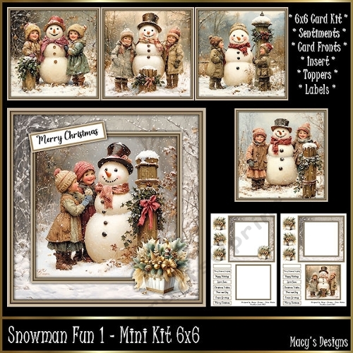 Snowman Fun 1 - Mini Kit 6x6