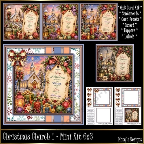 Christmas Church1 - Mini Kit 6x6