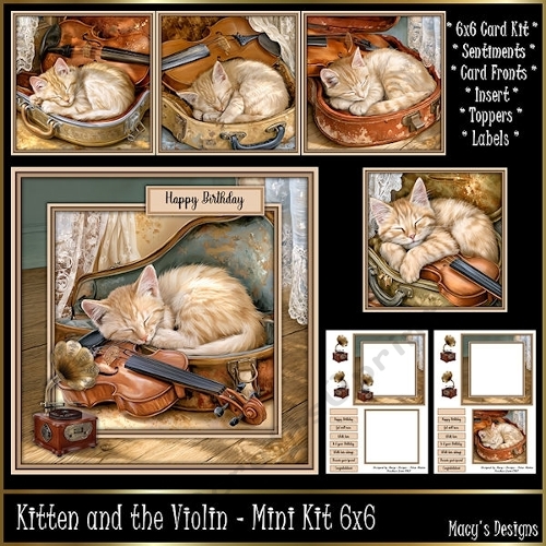 Kitten and the Violin - Mini Kit 6x6