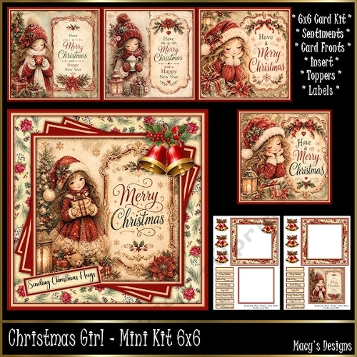 Christmas Girl  - Mini Kit 6x6