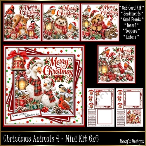 Christmas Animals 4 - Mini Kit 6x6