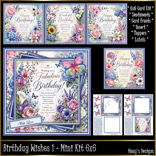 Birthday Wishes 1 - Mini Kit 6x6