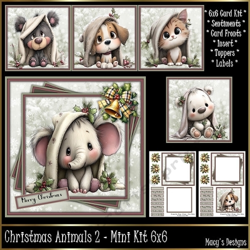 Christmas Animals 2 - Mini Kit 6x6