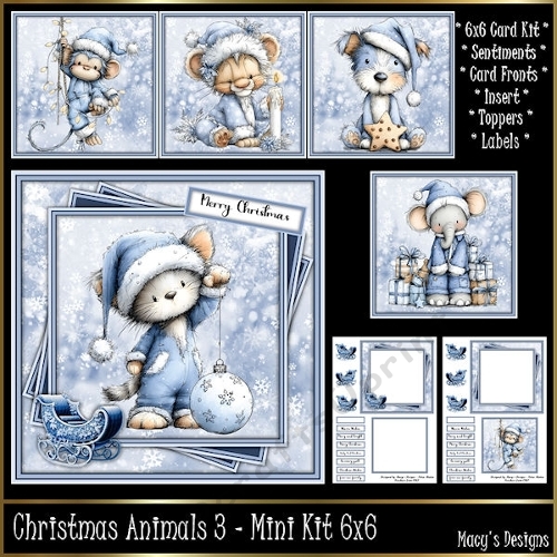 Christmas Animals 3 - Mini Kit 6x6