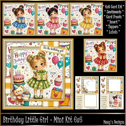 Birthday Little Girl - Mini Kit 6x6