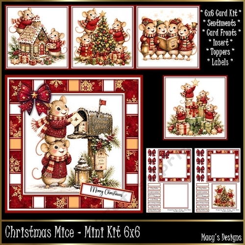 Christmas Mice - Mini Kit 6x6