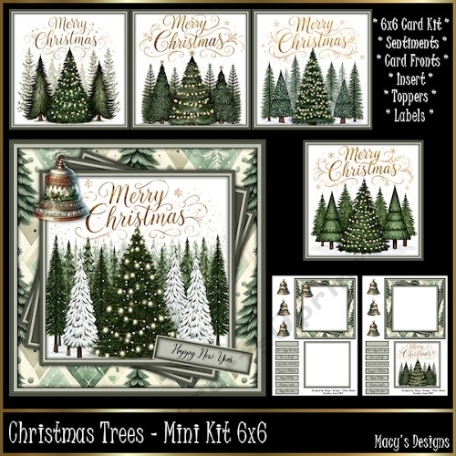 Christmas Trees - Mini Kit 6x6