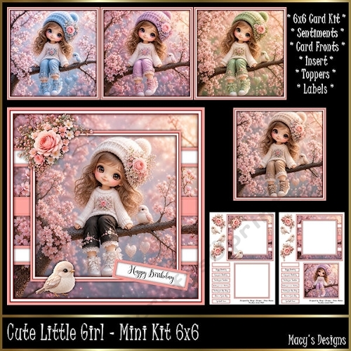 Cute Little Girl - Mini Kit 6x6