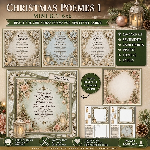 Christmas Poemes 1 - Mini Kit 6x6