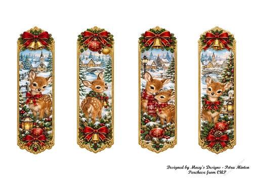 Christmas Fawn Bookmarks