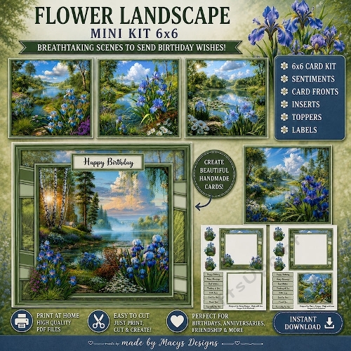 Flower Landscape 1 - Mini Kit 6x6