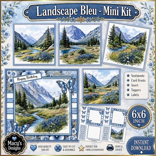 Landscape Bleu - Mini Kit 6x6