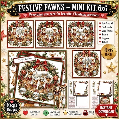 Festive Fawns - Mini Kit 6x6