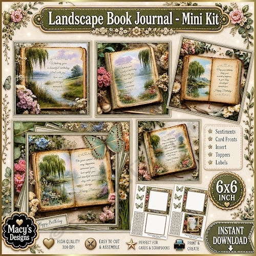 Landscape Book Journal - Mini Kit 6x6