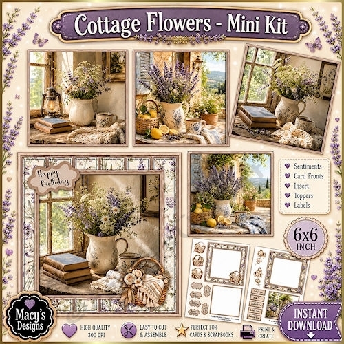 Cottage Flowers - Mini Kit 6x6