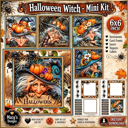 Halloween Witch - Mini Kit 6x6
