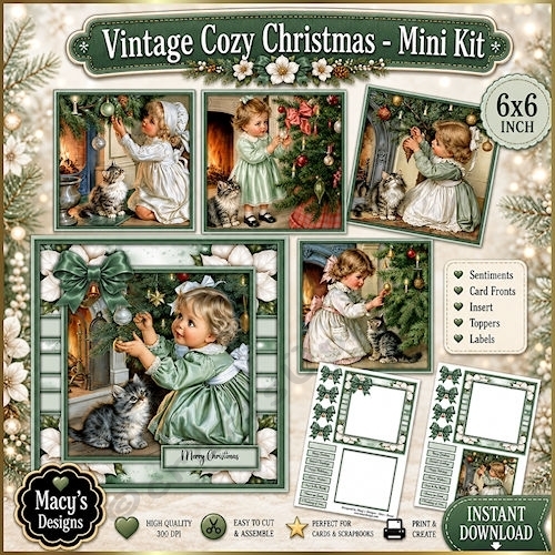 Vintage Cozy Christmas - Mini Kit 6x6