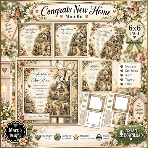 Congrats New Home - Mini Kit 6x6