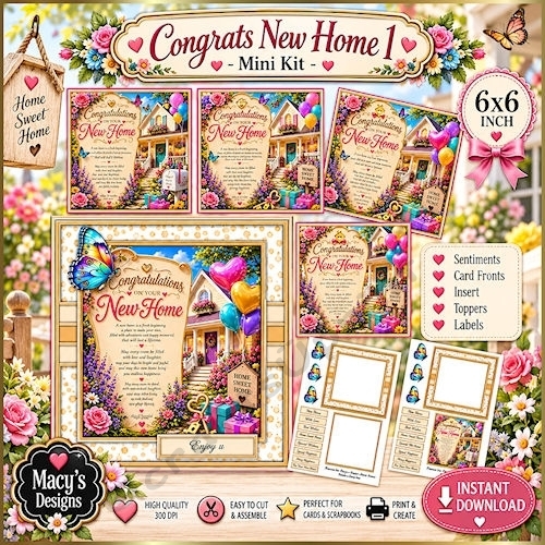 Congrats New Home 1 - Mini Kit 6x6