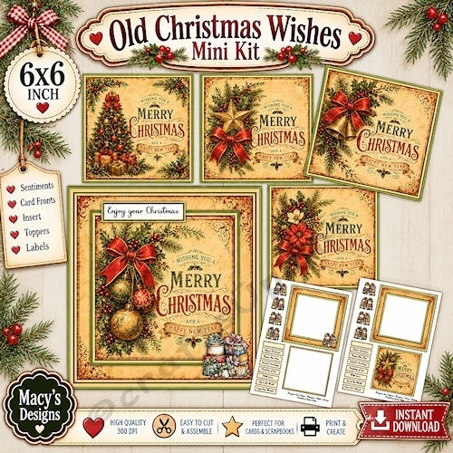 Old Christmas Wishes - Mini Kit 6x6