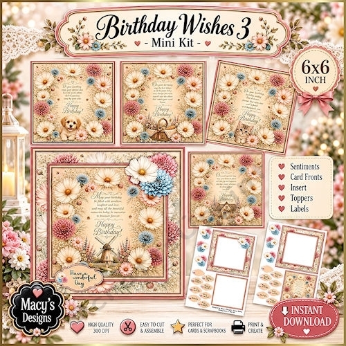Birthday Wishes 3 - Mini Kit 6x6