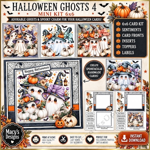 Halloween Ghosts 4 - Mini Kit 6x6