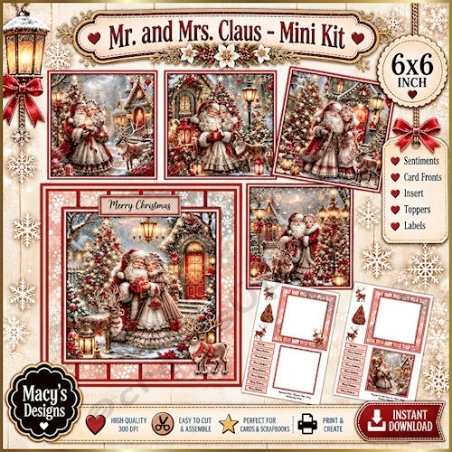 MR. and Mrs. Claus - Mini Kit 6x6