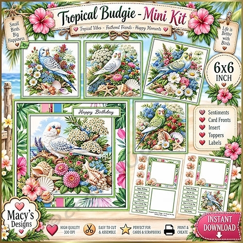Tropical Budgie - Mini Kit 6x6