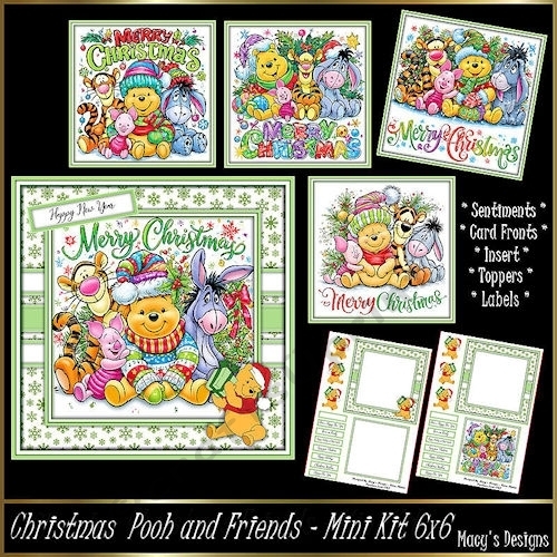 Christmas Pooh and Friends - Mini Kit 6x6