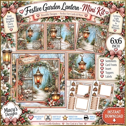 Festive Garden Lantern - Mini Kit 6x6