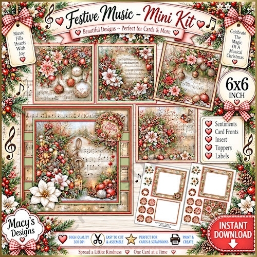 Festive Music - Mini Kit 6x6