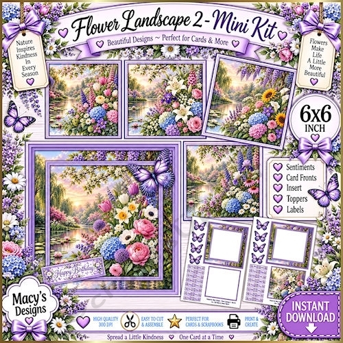 Flower Landscape 2 - Mini Kit 6x6