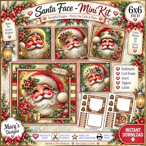 Santa Face - Mini Kit 6x6 