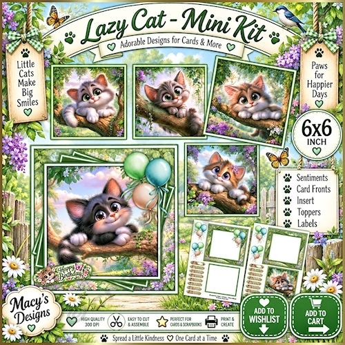 Lazy Cat  - Mini Kit 6x6