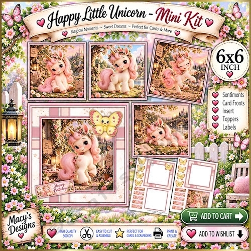 Happy Little Unicorn - Mini Kit 6x6